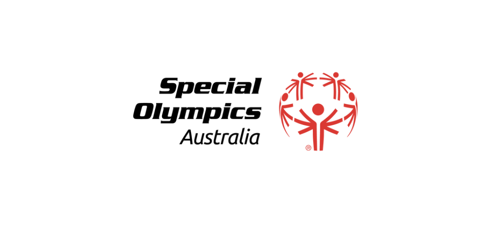 Special Olympics Logo. Text states 'Special Olympics Australia' with a red circular logo.