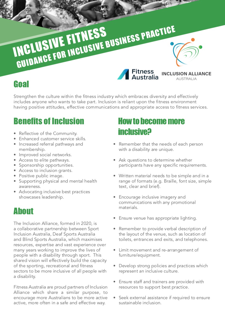 Fitness Toolkit Inclusion Alliance