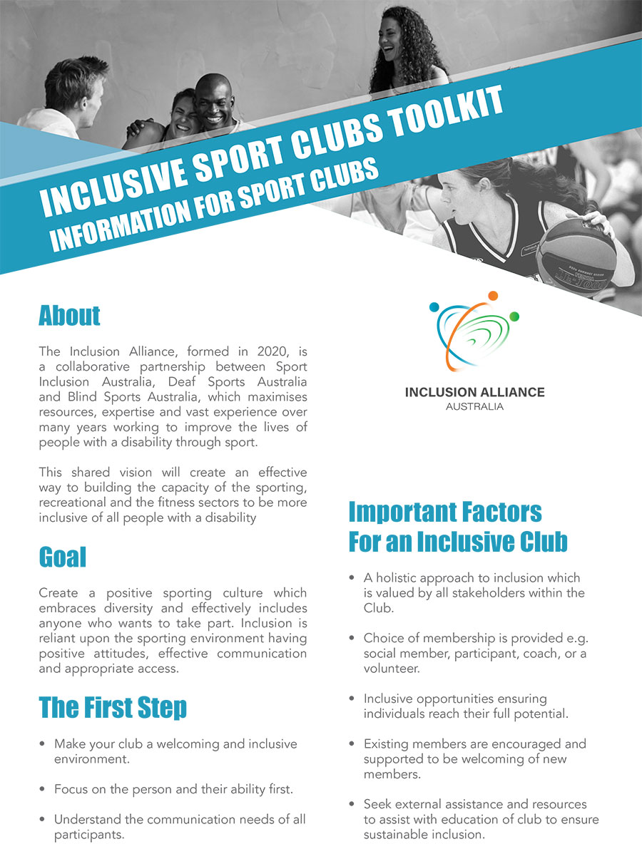 Sport Club Toolkit Inclusion Alliance