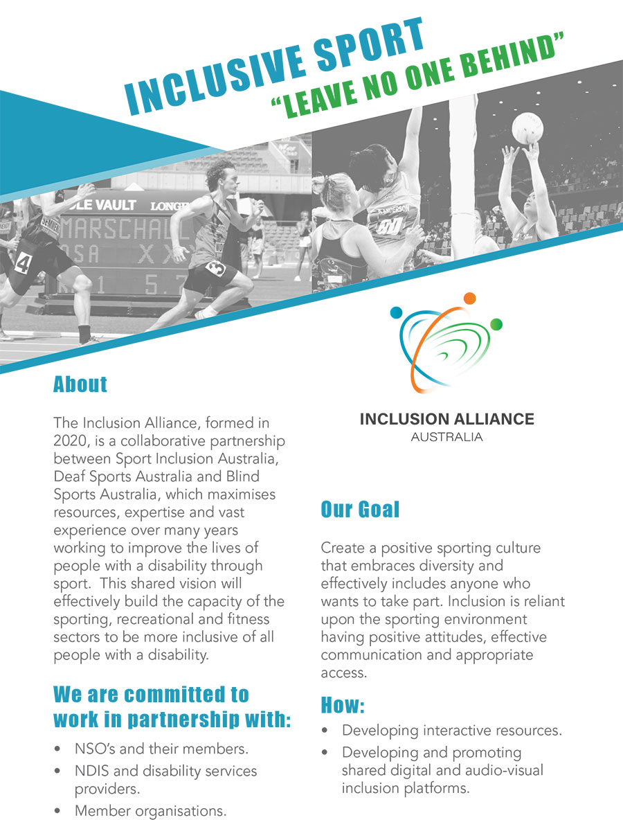 Sport Flyer Inclusion Alliance
